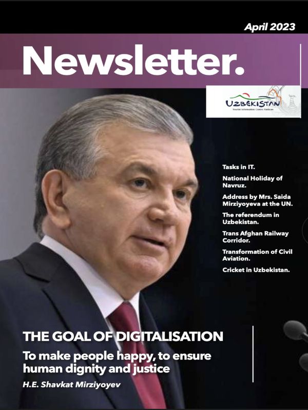 Cover of the April 2023 newsletter